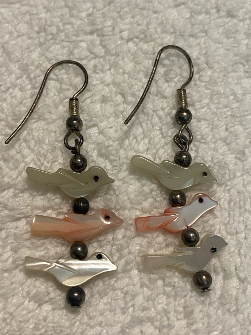 Vintage Native American fetish Handmade Bird Dangle Earrings